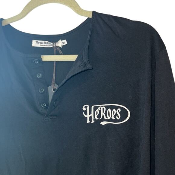 Heroes Motors INC Men's Black & White Graphic Tee Shirt, Size Medium, NWT! - Picture 3 of 4